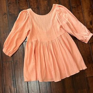 NWT Lizard Thicket - Gauze Babydoll Dress in Coral Peach - Medium